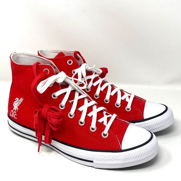 Converse x Liverpool F.C. Ctas High Sneakers Women Size Shoes Red Canvas A07260F - Picture 2 of 11